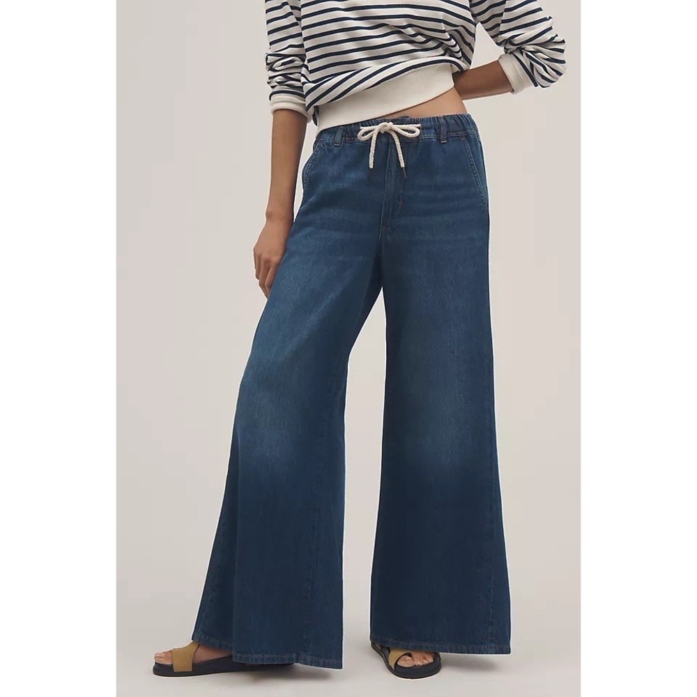Pilcro Pull On Mid Rise Flare Jeans NWT SIZE L PETITE